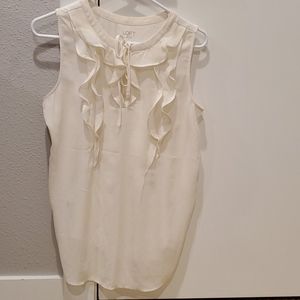NWOT S Loft Cream Sleeveless shirt